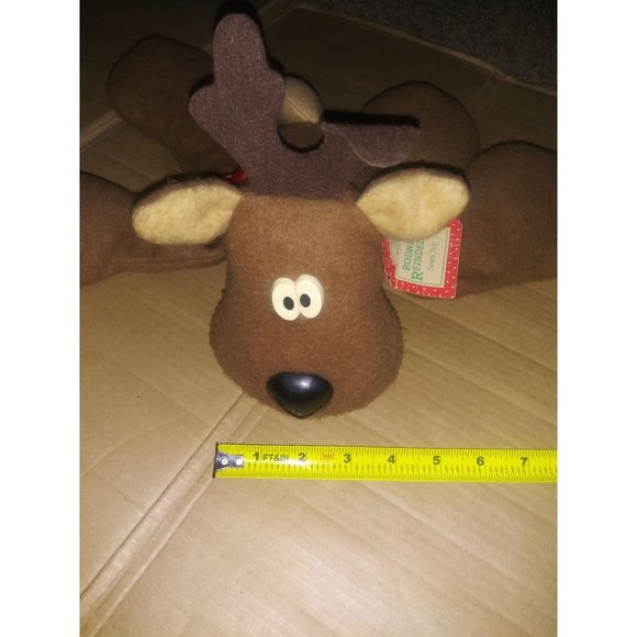 VTG Rodney Reindeer Sewn Stuffed Animal Reindeer Plush Hallmark #64141 10 Inch - Picture 12 of 12